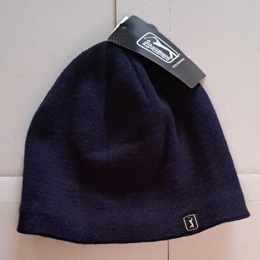 PGA Navy Blue Performance Beanie One Size
